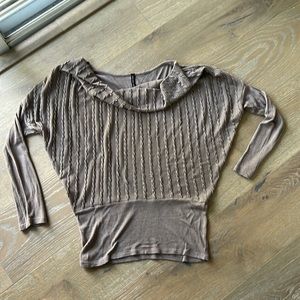 Cotton knit drapey top